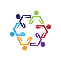 Community, network and social logo vector