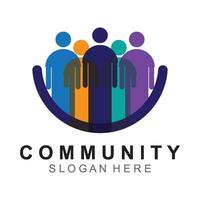 Community, network and social logo design vector
