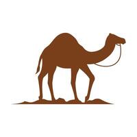 Camel illustration logo design vector