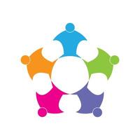 Community, network and social logo flat design vector