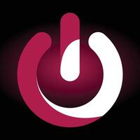 Power button with red and white colors, good for apps and UX and UI and websites design, suitable for logo and icon and sign, can be used for banners and posters in electronic and tech shops vector