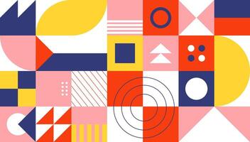 Geometry minimalistic poster with simple shape and figure. Abstract pattern design in Scandinavian style for web banner, business presentation, branding package, fabric print, wallpaper vector