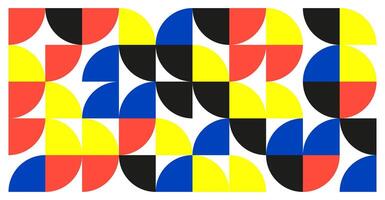Vintage poster with abstract geometric pattern vector