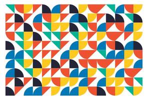 Vintage poster with geometric design of the 20s, wall art, template, layout with elements of primitive shapes. Retro-patterned background vector