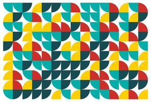 Vintage poster with geometric pattern vector