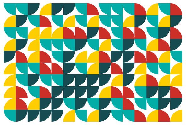 Vintage poster with geometric pattern