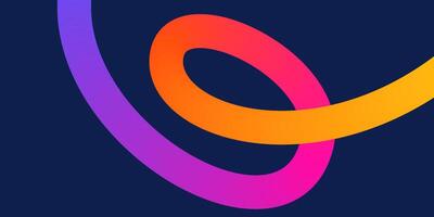 Wavy gradient shapes on dark background. Background with colored squiggles gradient lines design for flyer, poster, cover or banner. vector