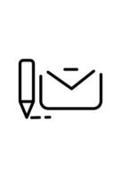 icon writing message for communication vector