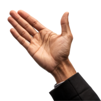 Open Hand Gesture for Communication and Greeting. Ideal for Welcoming and Expressing Positivity. Symbol of Connection and Engagement in Social Interactions png