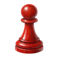 Stylish Red Pawn Chess Piece for Game Enthusiasts. Ideal for Board Games, Creative Projects, and Educational Use. Enhance Your Chess Experience with Unique Game Elements png