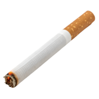 brandend sigaret met as en rook. een gemeenschappelijk zicht in sociaal instellingen en discussies Aan roken png