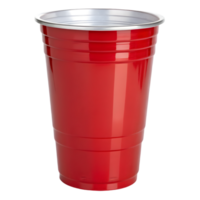Durable Red Plastic Cup for Parties and Events. Perfect for Drinks, Snacks, and Outdoor Gatherings. Enjoy a Convenient and Fun Way to Serve Beverages with Vibrant Style png