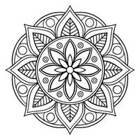 Circular pattern in the form of a mandala. vector