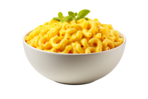 A bowl of Macaroni and cheese isolated on transparent background png