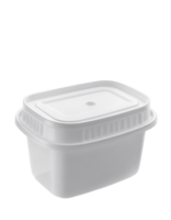 Empty plastic food container isolated on a transparent background showcasing simplicity and versatility in kitchen storage png
