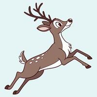 Bambi-like fawn in a joyful leap vector