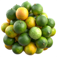 A calamansi lime cluster showing its mix of green png