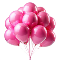 Pink balloons with transparent background png