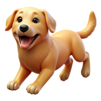 Golden Retriever enjoying an active sprint in transparent background png