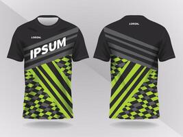 abstract green and black background and pattern for sport jersey design vector