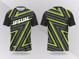 abstract zig zag green and black background and pattern for sport jersey design vector