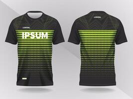 abstract green and black background and pattern for sport jersey design template vector