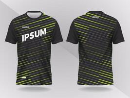 abstract lines green and black background and pattern for sport jersey design vector