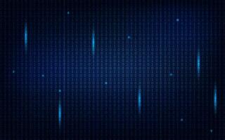 Blue binary code data stream background network technology computer vector