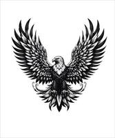eagle with wings vector