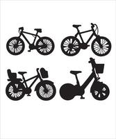 set of bicycles. bicycles vector