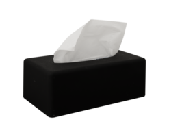 rectangular black tissue box isolated png