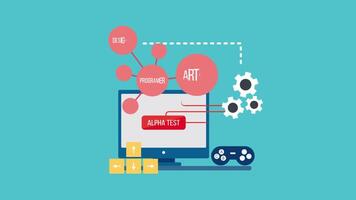 Game Bug Checking 2D Motion Graphics Animation video