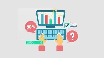 Internet Business Analytics 2D Motion Graphics Animation video