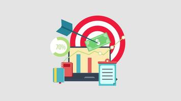 Target Setting in Business 2D Motion Graphics video