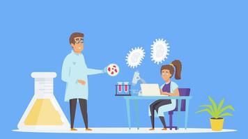 Doctors Working in Laboratory 2D Motion Graphics video