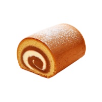 Roll cake on transparent background png