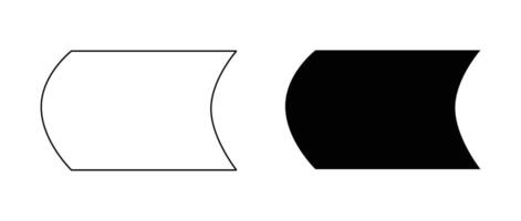 Simple Black and White Geometric Shapes for Design vector