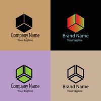 grand Unique Beautiful Abstract logo design with different designs of the same shape For business company. vector