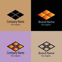 fabulous Unique Beautiful Abstract logo design with different designs of the same shape For business company. vector