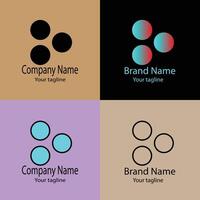 superior Unique Beautiful Abstract logo design with different designs of the same shape For business company. vector