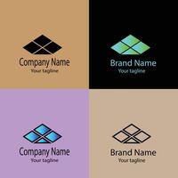 dreamy Abstract logo design with different designs of the same shape For business company. Color editable. vector