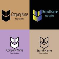 dreamy Unique Beautiful logo design with different designs of the same shape For business company. Color editable. vector