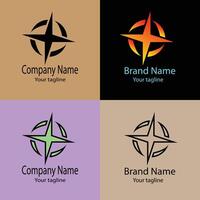 superior Beautiful Abstract logo design with different designs of the same shape For business company. Color editable. vector