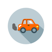 Design Illustration graphic of mini car icon with flat style. Suitable for UI, mobile design, web design, etc. Transparent background. png