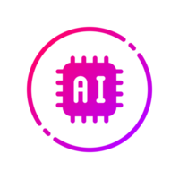 Design Illustration graphic of mini chip icon with gradient style. Suitable for UI, mobile design, web design, etc. Transparent background. png