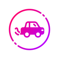Design Illustration graphic of mini car icon with gradient style. Suitable for UI, mobile design, web design, etc. Transparent background. png