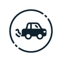Design Illustration graphic of mini car icon with glyph style. Suitable for UI, mobile design, web design, etc. Transparent background. png