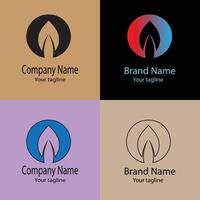 premium Beautiful Abstract logo design with different designs of the same shape For business company. Color editable. vector