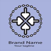 quality Unique Abstract logo design with different designs of the same shape For business company. Color editable. vector