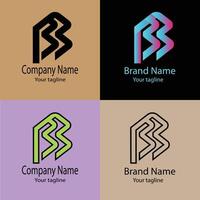 quality Unique Beautiful Abstract logo design with different designs of the same shape For business company. vector